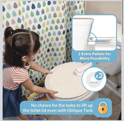 4our Kiddies Baby Toilet Lock 2 Pack for Child Safety, Baby Proof Toilet Seat - Thumbnail 2