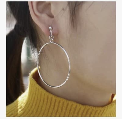 15 Clip-On Earrings Set - Celtic Knot, Long Bar & Tear Drop Clip On Silver - Thumbnail 5