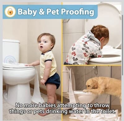 4our Kiddies Baby Toilet Lock 2 Pack for Child Safety, Baby Proof Toilet Seat - Thumbnail 3