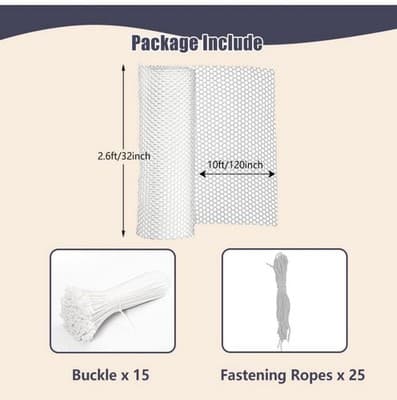 Banister Guard Balcony Netting Stairs Railing Stairs Nylon Net 10 ft L x 2.6 - Thumbnail 2