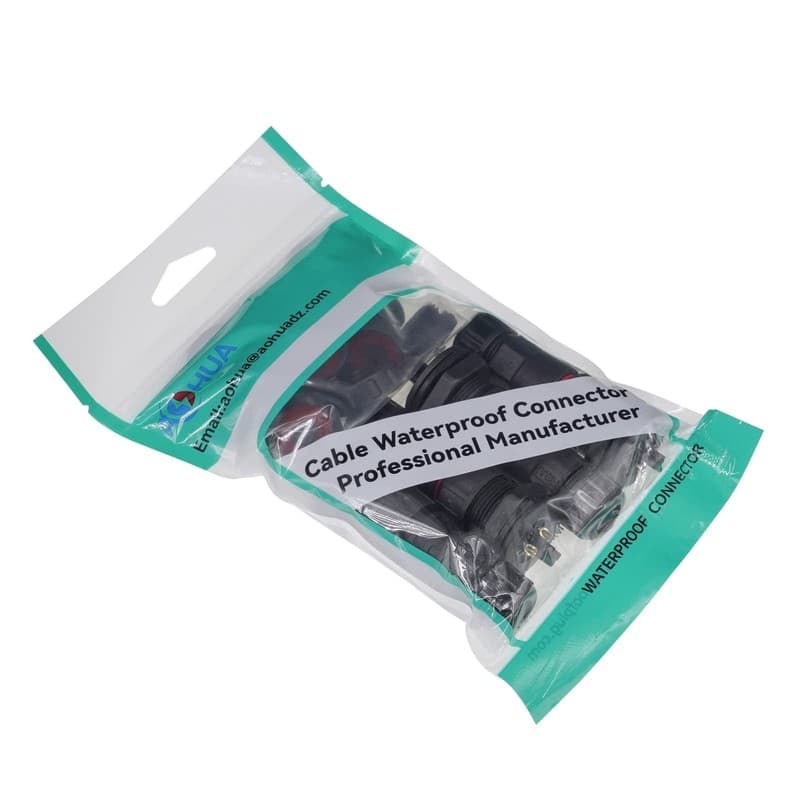 AOHUA M20 Waterproof Connector 4-Pack IP68 Outdoor 2-Pin Plug (AH-M20-1502)