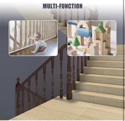 Banister Guard Balcony Netting Stairs Railing Stairs Nylon Net 10 ft L x 2.6 - Thumbnail 6