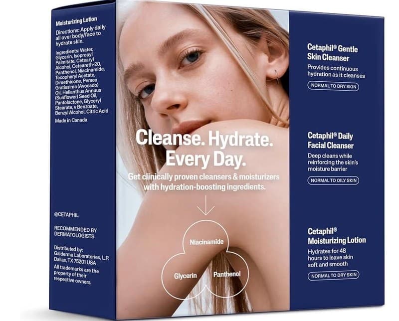 Cetaphil The Gift Set for Sensitive Skin, 4-Piece Travel Skincare Kit, 4 x 3.4 o - Thumbnail 9