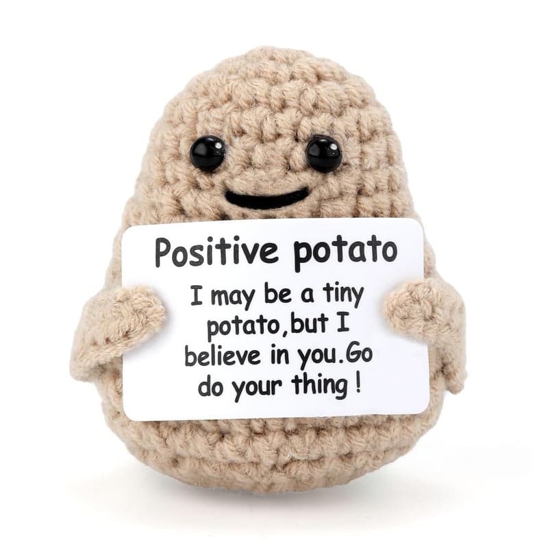 Handmade Crochet Positive Potato Emotional Support Gift