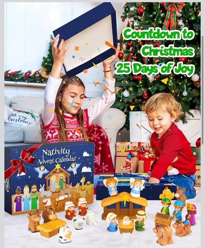 Nativity Advent Calendar for Kids - 25 Piece Religious Christmas Countdown Plays - Thumbnail 5