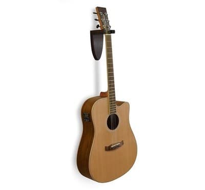TESLYAR Ash Wood Guitar Wall Mount – Black (Universal) - Thumbnail 8