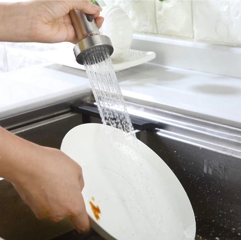 Homelody 2-Function Pull Down Kitchen Faucet Sprayer Replacement Head Brushed Ni - Thumbnail 2