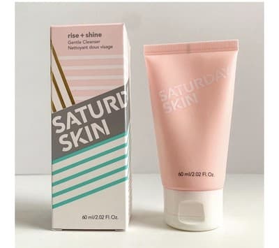Saturday Skin Rise + Shine Gentle Cleanser Travel Size (2.02 fl oz / 60 mL) NEW