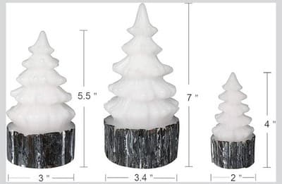 Christmas Tree Flameless Candles Battery Operated with Timer, LED A-Birch Bark - Thumbnail 7
