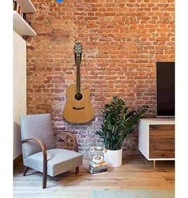 TESLYAR Ash Wood Guitar Wall Mount – Black (Universal) - Thumbnail 3
