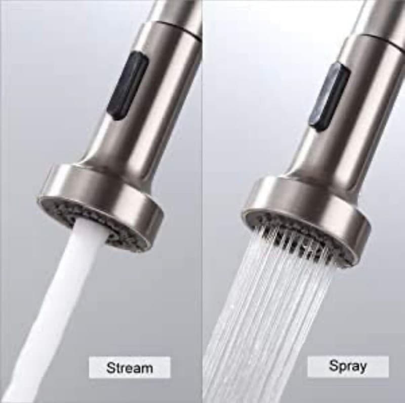Homelody 2-Function Pull Down Kitchen Faucet Sprayer Replacement Head Brushed Ni - Thumbnail 7
