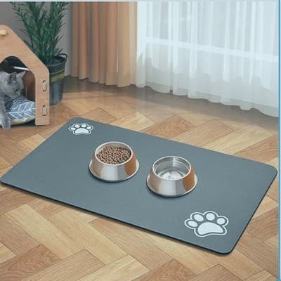 Pet Feeding Mat-Absorbent Dog Mat for and Water Bowl-Accessories Pet Supplies-B