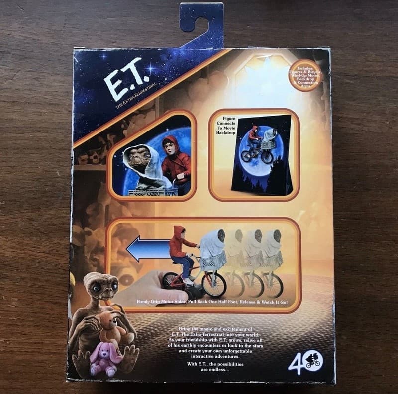 NECA E.T. 40th Anniversary Elliott And E.T. On Bicycle 7 Inch Scale Action Figur - Thumbnail 3