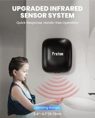 1800W Commercial Hand Dryers, High Speed Hand Dryer for Home, Bathrooms - Thumbnail 7