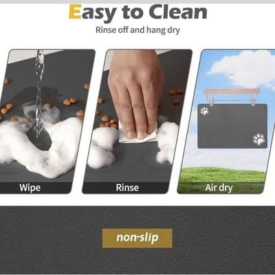Pet Feeding Mat-Absorbent Dog Mat for and Water Bowl-Accessories Pet Supplies-B - Thumbnail 5