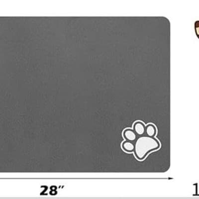 Pet Feeding Mat-Absorbent Dog Mat for and Water Bowl-Accessories Pet Supplies-B - Thumbnail 2