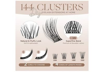 LASHVIEW DIY Lash Extension Kit (144 Cluster Set) - Thumbnail 2