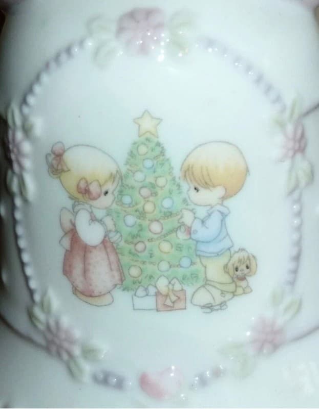 Vintage 1997 Precious Moments Enesco Songs Of Joy Porcelain Christmas Bell - Thumbnail 3