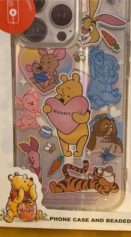 Disney Winnie the Pooh iPhone 16 Pro Max Case and Beaded Phone Strap Set - Thumbnail 2