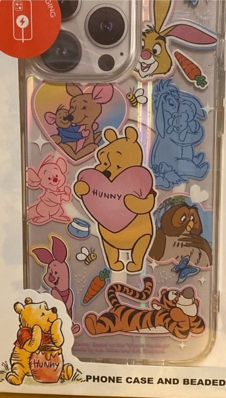 Disney Winnie the Pooh iPhone 16 Pro Max Case and Beaded Phone Strap Set - Thumbnail 5