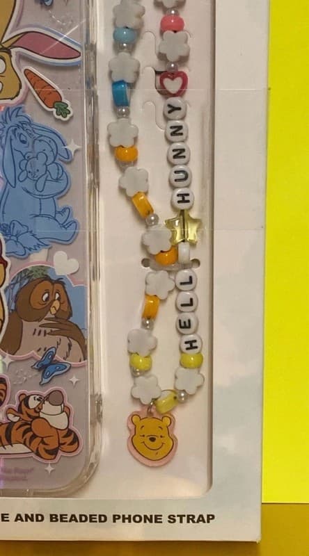 Disney Winnie the Pooh iPhone 16 Pro Max Case and Beaded Phone Strap Set - Thumbnail 3