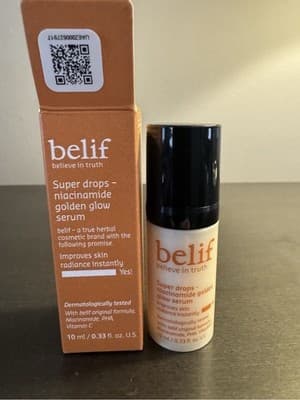 Belif Super Drops Niacinamide Golden Glow Serum 10 ml .33 oz Travel Size NIB - Thumbnail 2