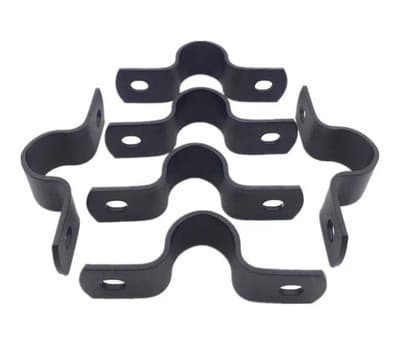 🛠️ Industrial Black Carbon Steel Pipe Clamps – 6 Pack (1/2”)🔥