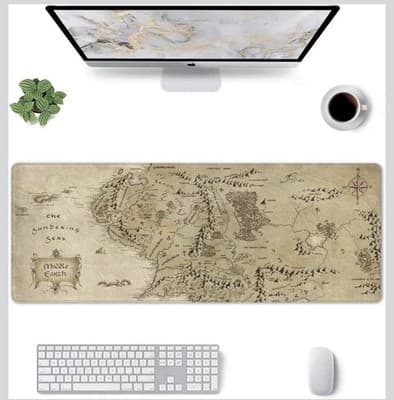Middle Earth Fantasy Map XL Desk Mat / Gaming Mouse Pad (31.5" x 11.8") - Thumbnail 3