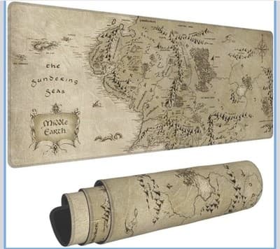 Middle Earth Fantasy Map XL Desk Mat / Gaming Mouse Pad (31.5" x 11.8")