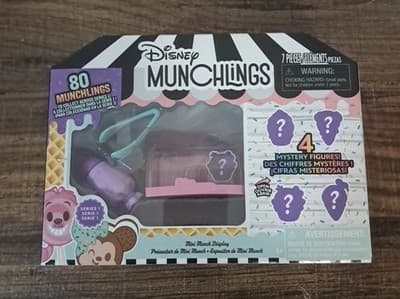 Disney Munchlings Mini Munch Pink Display BENTO BOX With Scented Figures 7pcs