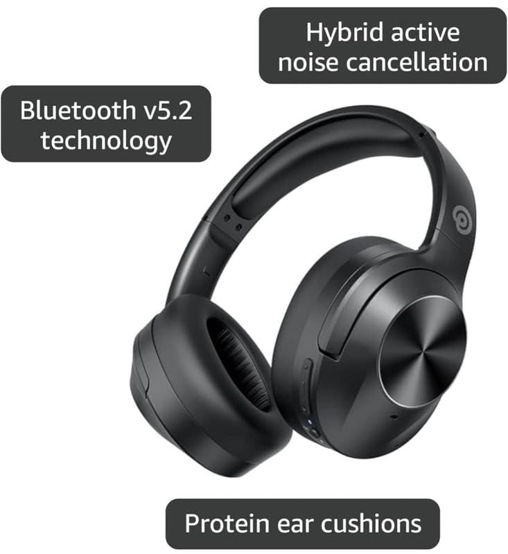 E11 Active Noise Cancelling Headphones Wireless Over Ear Bluetooth Hea - - Thumbnail 7