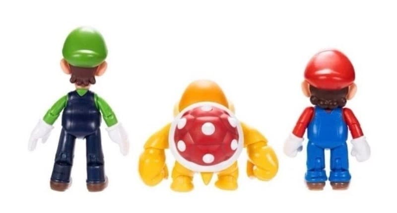 Super Mario Jakks Pacific Mario, Boom Boom, and Luigi 4-Inch Action Figure 3-Pac - Thumbnail 3