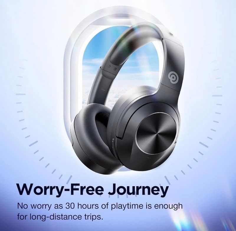 E11 Active Noise Cancelling Headphones Wireless Over Ear Bluetooth Hea - - Thumbnail 9