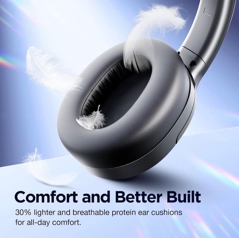 E11 Active Noise Cancelling Headphones Wireless Over Ear Bluetooth Hea - - Thumbnail 6