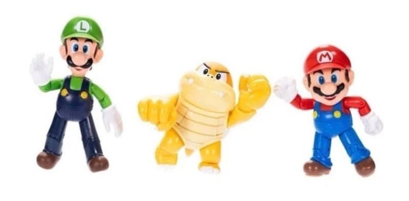 Super Mario Jakks Pacific Mario, Boom Boom, and Luigi 4-Inch Action Figure 3-Pac - Thumbnail 4