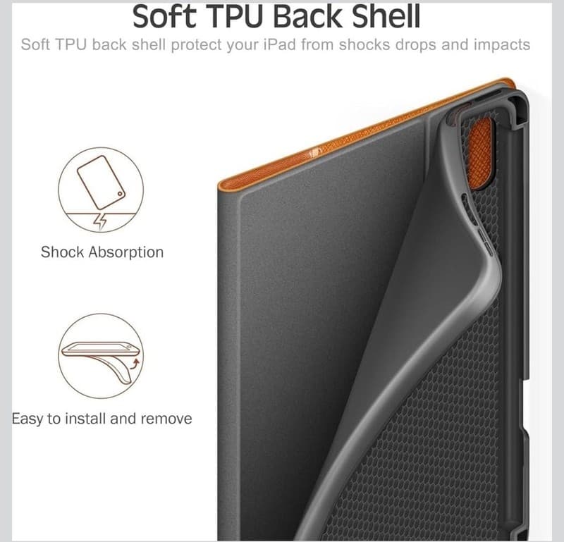 KingBlanc PU Leather Smart Folio Case for iPad Mini 7 (2024) & Mini 6 (2021) wit - Thumbnail 8