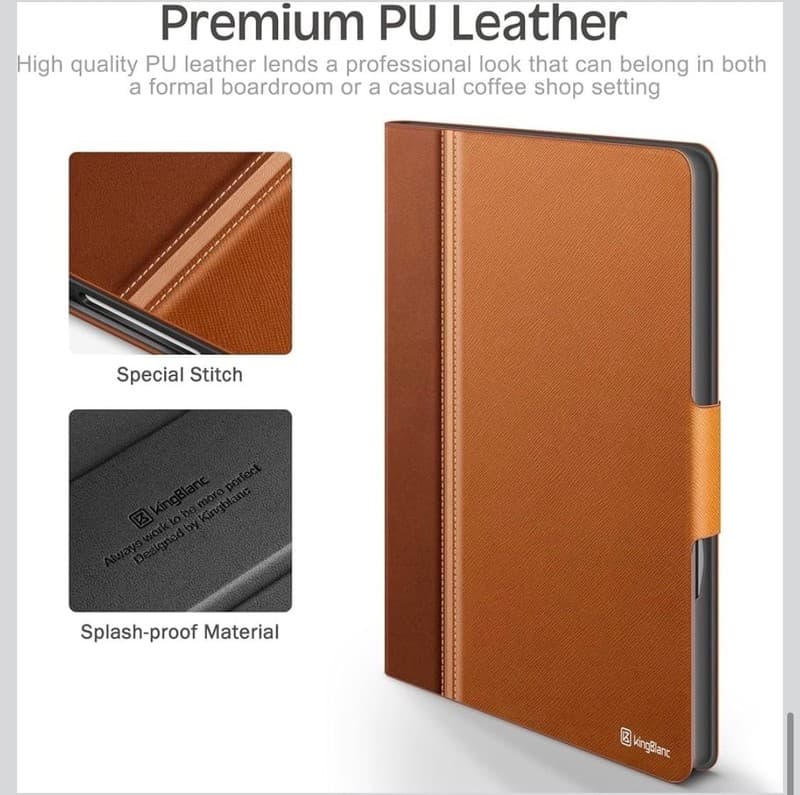 KingBlanc PU Leather Smart Folio Case for iPad Mini 7 (2024) & Mini 6 (2021) wit - Thumbnail 7