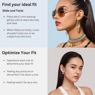Lumo Noise Cancelling Earplugs with Carrying Case and Multiple Tips - Thumbnail 3