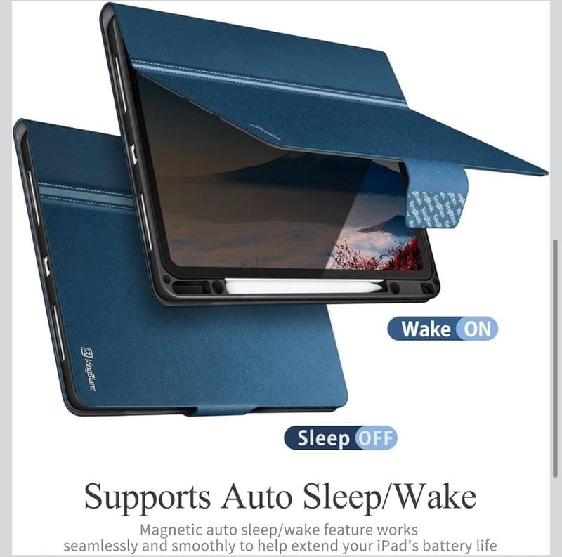 kingBlanc iPad Pro 12.9-inch Case (3rd/4th/5th/6th Gen) with Apple Pencil Holder - Thumbnail 6