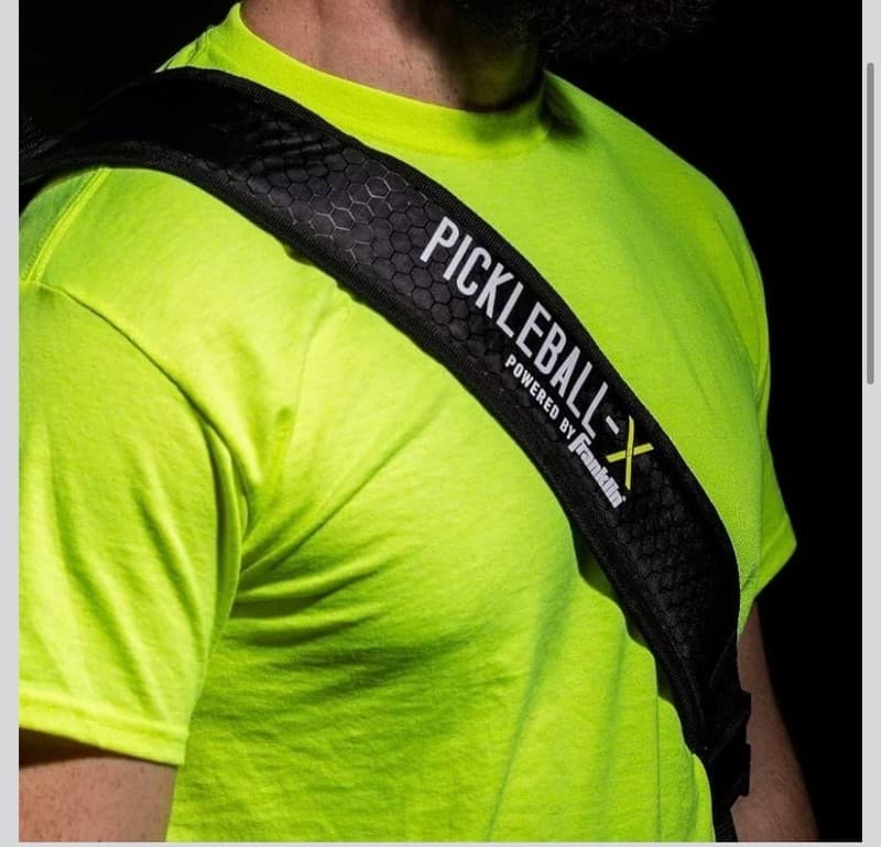Franklin Sports Pickleball Sling Bag Backpack Black/Optic Yellow - Thumbnail 2