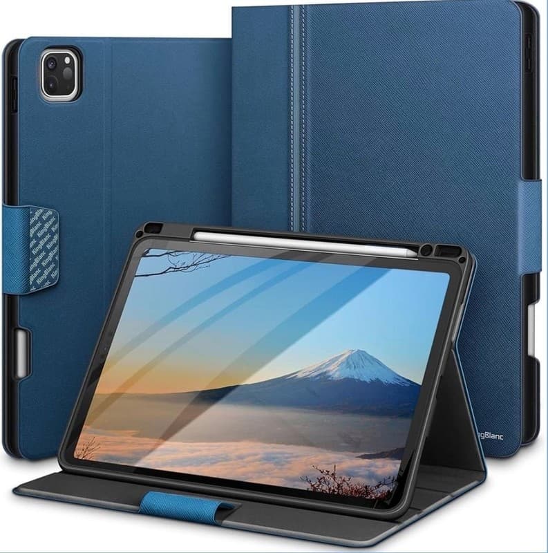 kingBlanc iPad Pro 12.9-inch Case (3rd/4th/5th/6th Gen) with Apple Pencil Holder