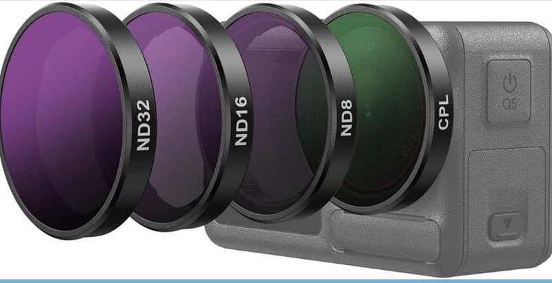 TELESIN 4-Pack CPL and ND Filter Set for DJI Osmo Action 5 Pro/4/3