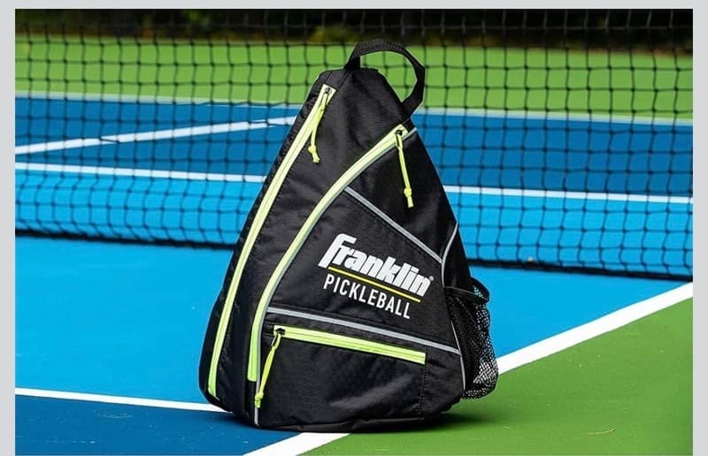 Franklin Sports Pickleball Sling Bag Backpack Black/Optic Yellow - Thumbnail 7