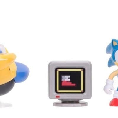 Jakks Pacific Sonic the Hedgehog 2.5" Super Stars Diorama Sonic vs. Fang Playset - Thumbnail 3