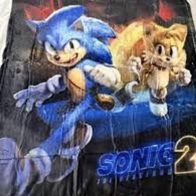 Sonic the Hedgehog 2 Movie Fleece Throw Blanket Sonic and Tails