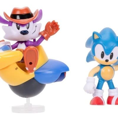 Jakks Pacific Sonic the Hedgehog 2.5" Super Stars Diorama Sonic vs. Fang Playset - Thumbnail 2