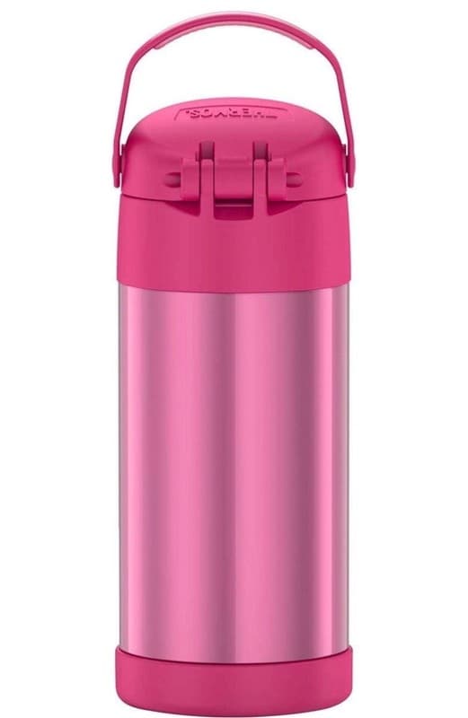 Thermos Funtainer 12oz Vacuum Insulated Stainless Steel Kids Straw Bottle, Pink - Thumbnail 4