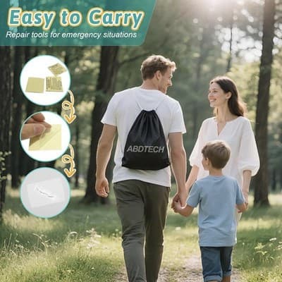 Inflatable Travel Bed - Blow Up Mattress for with Waterproof Protector Portab... - Thumbnail 9