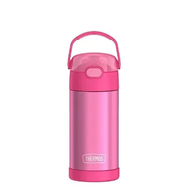 Thermos Funtainer 12oz Vacuum Insulated Stainless Steel Kids Straw Bottle, Pink