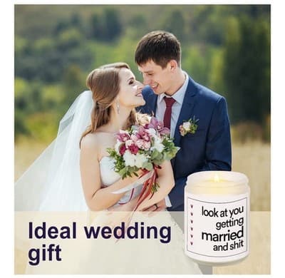 Funny Wedding Candle - "Look At You Getting Married"- 7 Oz. Lavender Soy Wax - Thumbnail 3